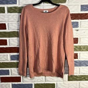 Old Navy - NWT Womens Blush Pink Metallic Thread Detail Sweater - Size‎ Medium